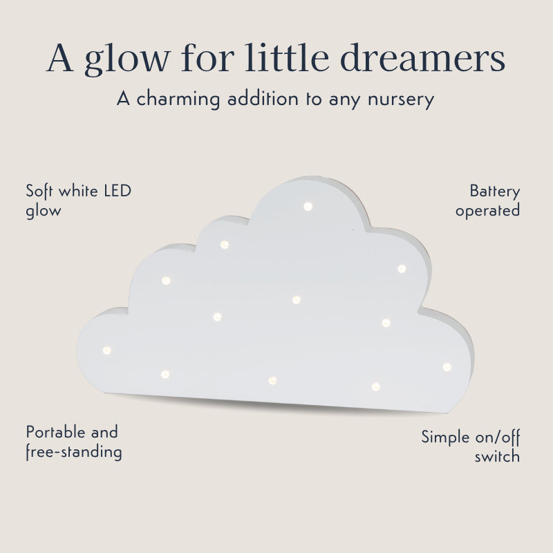 Wooden Cloud Nursery Light