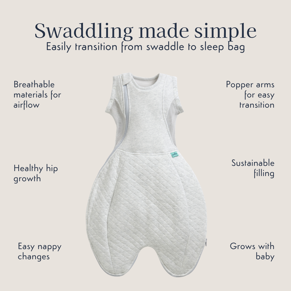 Swaddle to Sleep Bag 2.5 Tog - 0-4M All Seasons