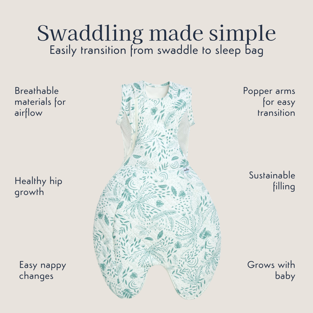 Swaddle to Sleep Bag 2.5 Tog - 0-4M All Seasons