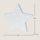 Wooden Star Nursery Light