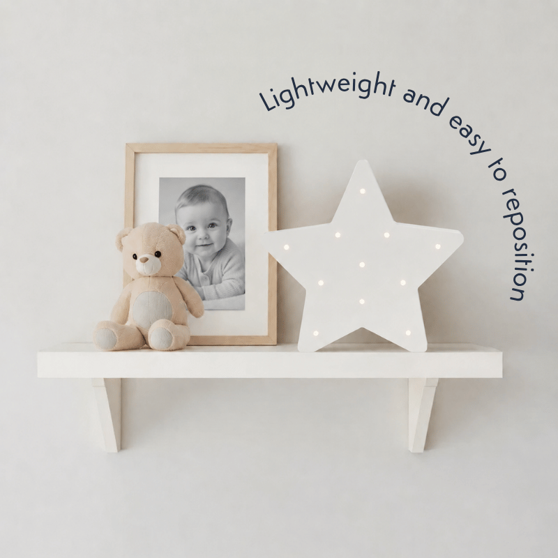 Wooden Star Nursery Light