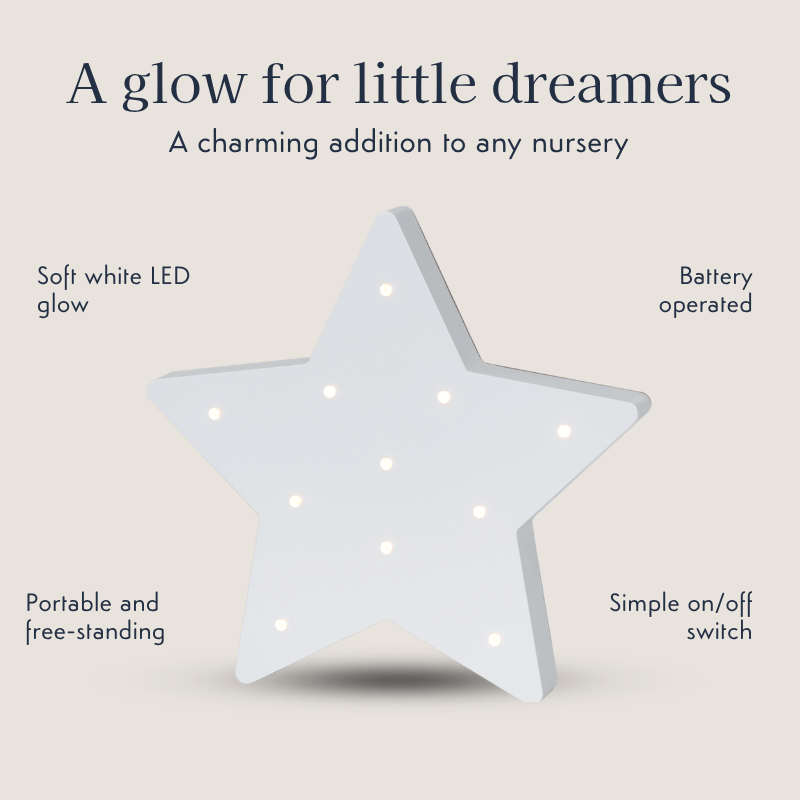 Wooden Star Nursery Light